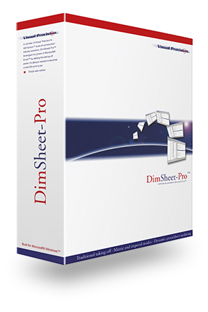 DimSheet-Pro dim sheet add-on for excel Product Box
